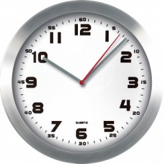 Nástenné hodiny MPM, 2482.7000 - strieborná/biela, 30cm