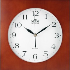 Nástenné hodiny MPM, 2494.54 - tmavé drevo, 30cm