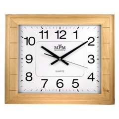 Nástenné hodiny MPM, 2496.53 - svetlé drevo, 45cm