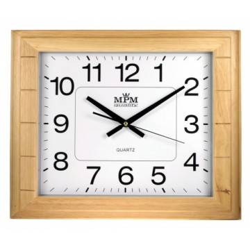 Nástenné hodiny MPM, 2496.53 - svetlé drevo, 45cm Nástenné hodiny MPM, 2496.53 - svetlé drevo, 45cm