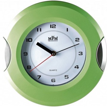 Nástenné hodiny MPM, 2506.4170 - zelená svetlá/strieborná, 27cm Nástenné hodiny MPM, 2506.4170 - zelená svetlá/strieborná, 27cm