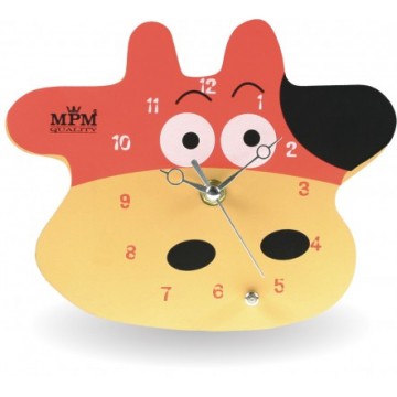 Nástenné hodiny MPM, 2518.5120 - hnedá svetlá/červená, 20cm Nástenné hodiny MPM, 2518.5120 - hnedá svetlá/červená, 20cm
