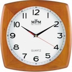 Nástenné hodiny MPM, 2533.52.W - hnedá tmavá, 29cm