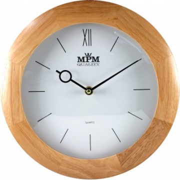 Nástenné hodiny MPM, 2829.53 - svetlé drevo, 28cm Nástenné hodiny MPM, 2829.53 - svetlé drevo, 28cm