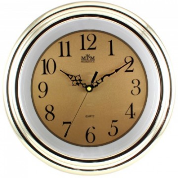 Nástenné hodiny MPM, 2443.80.SW - zlatá, 34cm Nástenné hodiny MPM, 2443.80.SW - zlatá, 34cm