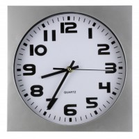 Nástenné hodiny MPM, 2500.7000 - strieborná/biela, 26cm Nástenné hodiny MPM, 2500.7000 - strieborná/biela, 26cm