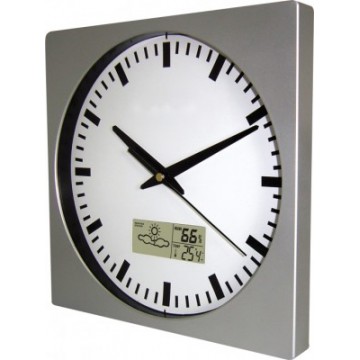 Nástenné hodiny MPM, 2633.70 - strieborná, 26cm