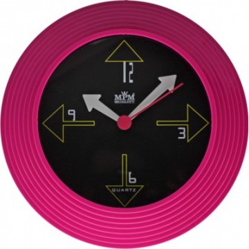 Nástenné hodiny MPM, 2690.23 - ružová, 25cm Nástenné hodiny MPM, 2690.23 - ružová, 25cm