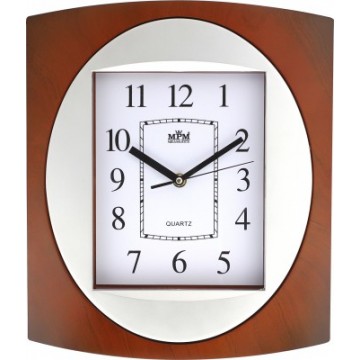 Nástenné hodiny MPM, 2800.52 - hnedá tmavá, 30cm Nástenné hodiny MPM, 2800.52 - hnedá tmavá, 30cm