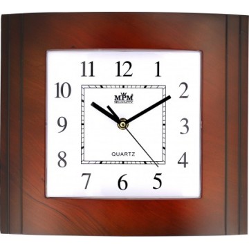 Nástenné hodiny MPM, 2801.52 - hnedá tmavá, 30cm