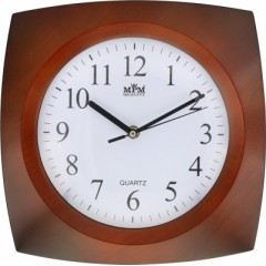 Nástenné hodiny MPM, 2802.52 - hnedá tmavá, 27cm