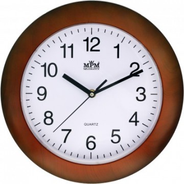 Nástenné hodiny MPM, 2804.52 - hnedá tmavá, 30cm