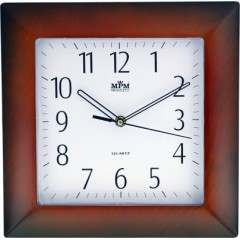 Nástenné hodiny MPM, 2808.52 - hnedá tmavá, 28cm Nástenné hodiny MPM, 2808.52 - hnedá tmavá, 28cm