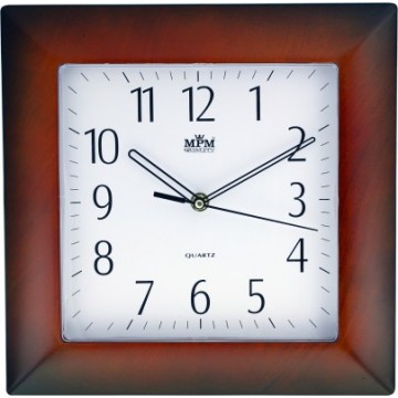 Nástenné hodiny MPM, 2808.52 - hnedá tmavá, 28cm