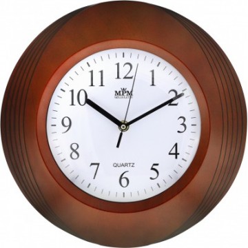 Nástenné hodiny MPM, 2811.52 - hnedá tmavá, 30cm