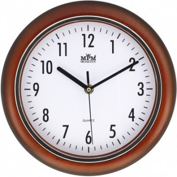 Nástenné hodiny MPM, 2812.52 - hnedá tmavá, 25cm