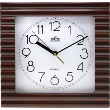 Nástenné hodiny MPM, 2700.54 - tmavé drevo, 29cm Nástenné hodiny MPM, 2700.54 - tmavé drevo, 29cm