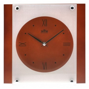 Nástenné hodiny MPM, 2706.54 - tmavé drevo, 26cm
