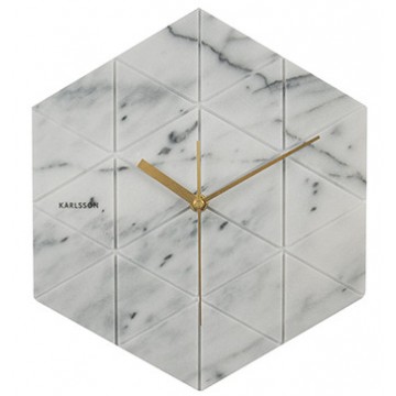 Nástenné hodiny KA5591WH, Karlsson, Marble Hexagon, 29cm Nástenné hodiny KA5591WH, Karlsson, Marble Hexagon, 29cm