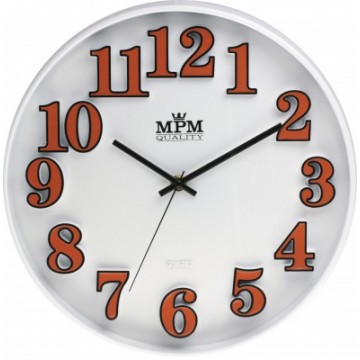Nástenné hodiny MPM, 3226.60 - oranžová, 30cm Nástenné hodiny MPM, 3226.60 - oranžová, 30cm
