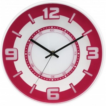 Nástenné hodiny MPM, 3220.23 - ružová, 30cm Nástenné hodiny MPM, 3220.23 - ružová, 30cm