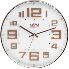 Nástenné hodiny MPM, 3225.81 - šampaň, 30cm Nástenné hodiny MPM, 3225.81 - šampaň, 30cm
