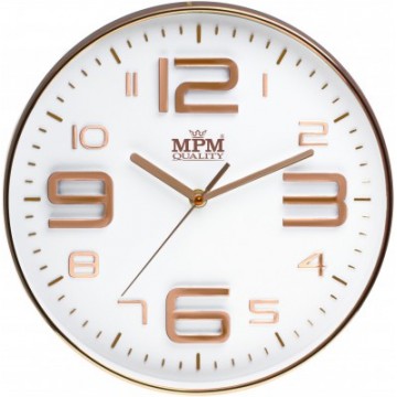 Nástenné hodiny MPM, 3221.81 - šampaň, 30cm Nástenné hodiny MPM, 3221.81 - šampaň, 30cm