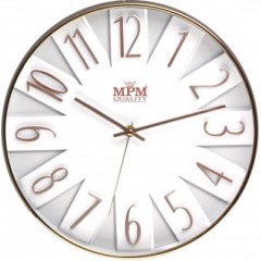 Nástenné hodiny MPM, 3223.81 - šampaň, 30cm Nástenné hodiny MPM, 3223.81 - šampaň, 30cm