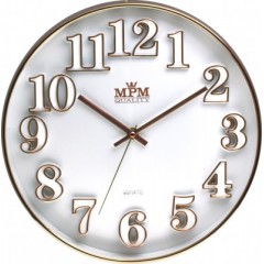 Nástenné hodiny MPM, 3222.00 - biela, 30cm