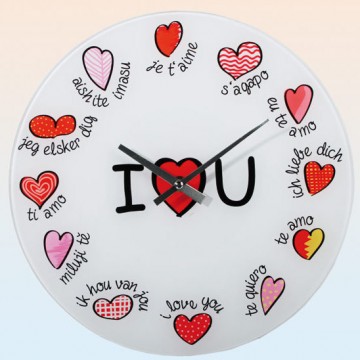 Nástenné hodiny I Love you, 30cm Nástenné hodiny I Love you, 30cm