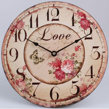 Nástenné hodiny HLC, Love, 30cm