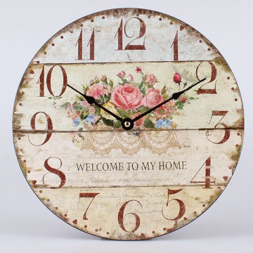 Nástenné hodiny HLC, Welcome to my Home, 30cm Nástenné hodiny HLC, Welcome to my Home, 30cm