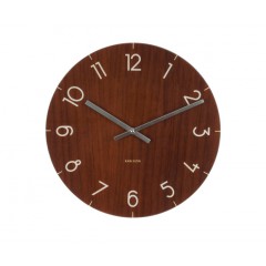 Nástenné hodiny KA5619DW, Karlsson Wood medium Dark, 40cm
