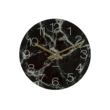 Nástenné hodiny KA5618BK, Karlsson Marble medium black, 40cm