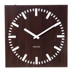 Obojstranné nástenné hodiny Karlsson 5529 wenge 30cm