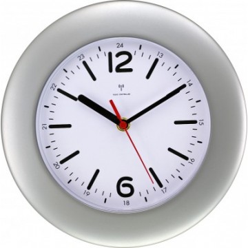 Rádiom riadené hodiny MPM, 2953.70 - strieborná, 25cm Rádiom riadené hodiny MPM, 2953.70 - strieborná, 25cm