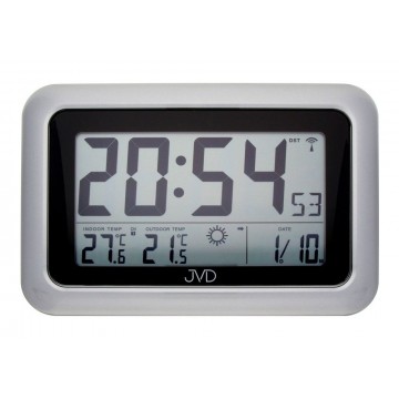 Rádiom riadené digitálne hodiny s budíkom JVD RB36.2, 28cm