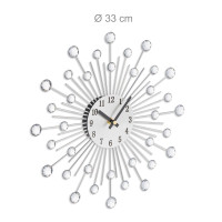 Diamantové dizajnové nástenné hodiny RD45180, 33cm