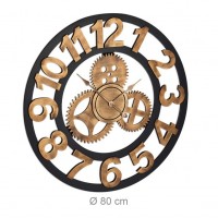 Nástenné hodiny XL s ozubenými kolieskami RD3274, 80 cm, zlaté