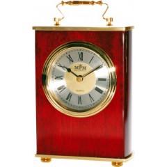 Stolové hodiny MPM, 2839.55, silver - gaštan, 18cm