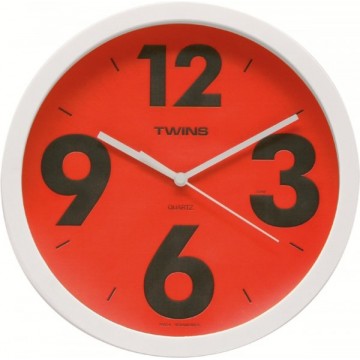 Twins nástenné hodiny 903 červené 26cm Twins nástenné hodiny 903 červené 26cm