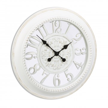 Nástenné hodiny Vintage Blumen, rd2002 biele, 56cm