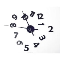 Nástenné hodiny ExitDesign Extender Numbers, čierne 140BB, 70-120cm