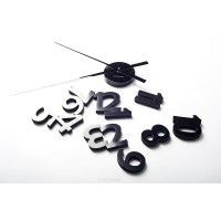 Nástenné hodiny ExitDesign Extender Numbers, čierne 140BB, 70-120cm