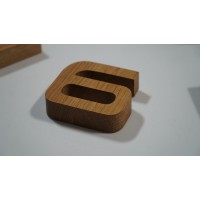 3D nalepovacie dubové hodiny DIY EKO z54g 75 d-2-x, 75 cm