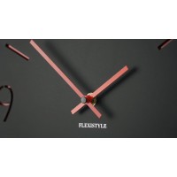 Nástenné akrylové hodiny Slim Flex z111b-1mat-3-x, 30 cm, čierne matné