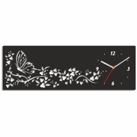 3D hodiny Motýle SWEEP z37n, čierne 60cm