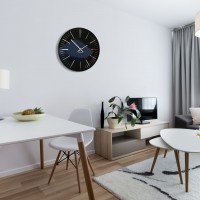 Nástenné akrylové hodiny Trim Flex z112-1-0-x, 30 cm, čierne