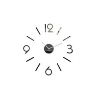 3D Nalepovacie hodiny DIY ADMIRABLE L SWEEP 54D-1, čierne 50-75cm