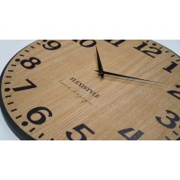 Drevené nástenné hodiny Elegante Flex z227-1d-1-x tmavohnedé, 50 cm